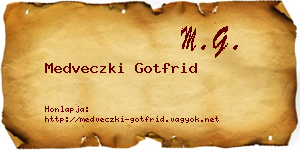 Medveczki Gotfrid névjegykártya